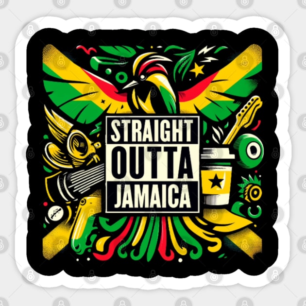 Straight Outta Jamaica Sticker by Straight Outta Styles